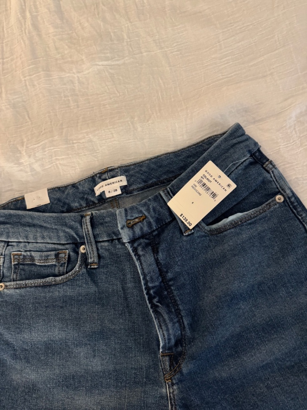 Good American Good Skate Wide Leg Jeans in Indigo 062 Size 6 - Picture 5 of 5